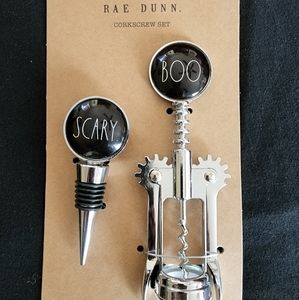 Rae Dunn - Wine Set - Corkscrew and Bottle Stopper